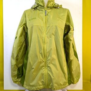 Columbia Women's Lrg Green Soft Shell River Lodge Omni-Tech Breathable Jacket